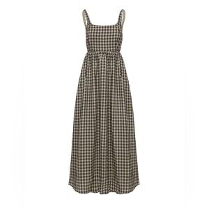 Cartmel Check Maxi Dress Black / Cream Princess Polly gingham
